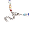 Natural Quartz Crystal & Glass Seed Bead Beaded Necklaces for Women NJEW-JN04262-3