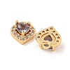 Brass Micro Pave Cubic Zirconia Charms KK-Z057-01G-02-2