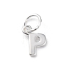 925 Sterling Silver Letter Charms STER-C012-01S-P-1