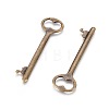 Tibetan Style Zinc Alloy Key Big Pendants X-EA11911Y-AB-2