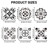 US 1 Set Bohemian Tile PET Hollow Out Drawing Painting Stencils DIY-MA0001-74-2
