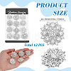 12Pcs Flower Alloy Rhinestone Brooches for Clothes JEWB-WH0020-073S-2