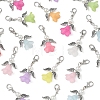60Pcs 10 Colors Angel Acrylic & Glass Pearl & Alloy Pendant Decorations HJEW-YW00551-2