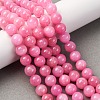 Natural Mashan Jade Round Beads Strands G-D263-8mm-XS30-2