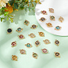 28pcs 7 colors Glass Connector Charms GLAA-AR0001-28-2