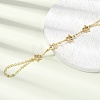 Brass Micro Pave Cubic Zirconia Mittens Bracelets BJEW-C156-01G-05-2