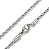 Tarnish Resistant 304 Stainless Steel Necklaces Unisex Rope Chain Necklaces NJEW-507L-10D-4