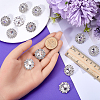 12Pcs Alloy Rhinestone Shank Buttons BUTT-GF0003-67-3