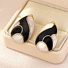 Zinc Alloy Enamel Stud Earrings FS-WG34E84-01-2