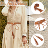2Pcs 2 Colors Bohemian Imitation Leather Tassel Wrap Chain Belts AJEW-CL0003-47A-6