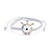 Big Evil Eye Braided Bead Bracelet BJEW-JB07109-04-1