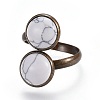 Natural & Synthetic Mixed Stone Cuff Rings RJEW-JR00244-2
