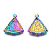 Rack Plating Rainbow Color Alloy Pendants PALLOY-S180-309-3