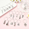 34Pcs 17 Styles Wine Glass Charms AJEW-CJ00016-6
