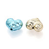 Textured Plating Opaque Acrylic Beads PACR-T018-06M-2