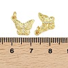 Brass Micro Pave Clear Cubic Zirconia Charms KK-D218-26G-01-3