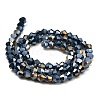 Opaque Solid Color Electroplate Glass Beads Strands LS-GLAA-F029-P4mm-A09-2