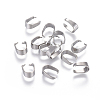 Tarnish Resistant 201 Stainless Steel Snap on Bails LS-STAS-F117-16P-6x12-3