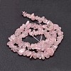 Natural Rose Quartz Chip Beads Strands X-G-E271-101-2