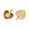 Brass Micro Pave Clear Cubic Zirconia Pendants CU-CBA415D-11G-03-2