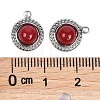 Natural Red Jasper Half Round Charms STAS-L022-399P-06-3