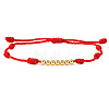 Round Brass Beads Braided Bracelets PN1953-1-1