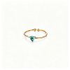 Adjustable Birthstone 304 Stainless Steel Micro Pave Cubic Zirconia Cuff Open Rings WGB2F1D-12-1