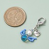 Angel Glass Seed Beads Pendant Decorations HJEW-MZ00109-05-3