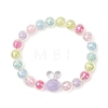 Kids Round Acrylic Beaded Stretch Bracelets BJEW-JB11558-02-2