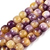 Dyed Natural White Jade Beads Strands G-T138-D13-4