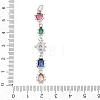 Brass Micro Pave Cubic Zirconia Big Pendants KK-K418-03C-P-3