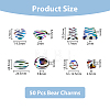 40Pcs 4 Style UV Plating Opaque Acrylic Beads SACR-DC0001-07-2