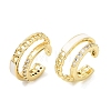 Brass Micro Pave Cubic Zirconia Cuff Earrings for Women CU-CBAE7DF-24G-4