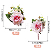 2Pcs 2 Style Cloth Flower Boutonniere Brooch AJEW-CP0001-58B-2