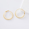 304 Stainless Steel Resin Hoop Earrings for Women KT0951-5-1