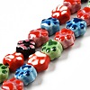 Handmade Printed Porcelain Beads X1-PORC-F005-02-4