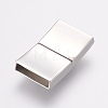 Tarnish Resistant 304 Stainless Steel Magnetic Clasps with Glue-in Ends STAS-G136-02P-2