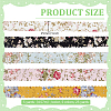 25 Yards 5 Colors Flower Printed Polyester Ribbon OCOR-PH0036-17-2