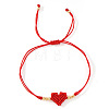 Adjustable Brass Beads Double Layers Braided Bead Bracelets SG0180-4-1
