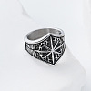Eight-Point Star 304 Stainless Steel Finger Rings UT4019-5-5