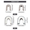 120Pcs 2 Style 304 Stainless Steel & Carbon Steel Spiral Bone Tips FIND-BC0003-88-2