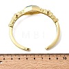 Hexagon Brass Pave Natural Apatite & Cubic Zirconia Cuff Bangles for Women BJEW-Z172-01G-06-5