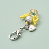 Angel Glass Seed Beads Pendant Decorations HJEW-MZ00109-02-4