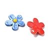 Flower Shaped Hand Painted Porcrlain Big Pendants PORC-C012-02-2