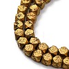 Electroplated Natural Lava Rock Beads Strands G-A256-C01-01C-2