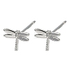 Brass Stud Earrings for Women EJEW-F403-06P-4