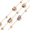 Natural Picasso Jasper Rectangle Beaded Chains AJEW-SZ0002-42F-1