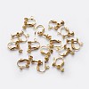 Racking Plated Brass Clip-on Earring Findings KK-P169-01G-1