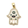 Brass Enamel Pendants KK-I378-18G-2