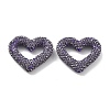 Heart Shape Polymer Clay Rhinestone Beads CLAY-NH0001-09A-06-1